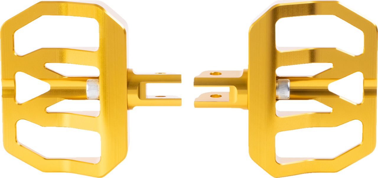 Thrashin Gold Mini Aggressor Front Floorboards for 2018-2025 Harley Softail