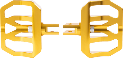 Thrashin Gold Mini Aggressor Front Floorboards for 2018-2025 Harley Softail