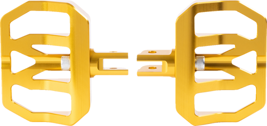 Thrashin Gold Mini Aggressor Front Floorboards for 2018-2025 Harley Softail