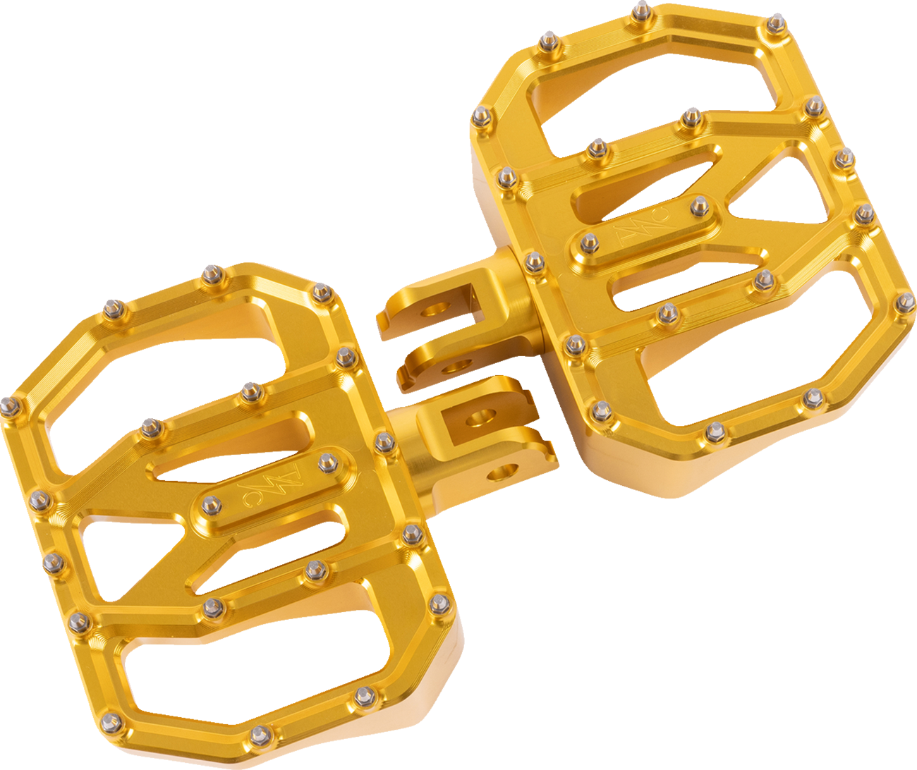 Thrashin Gold Mini Aggressor Front Floorboards for 2018-2025 Harley Softail