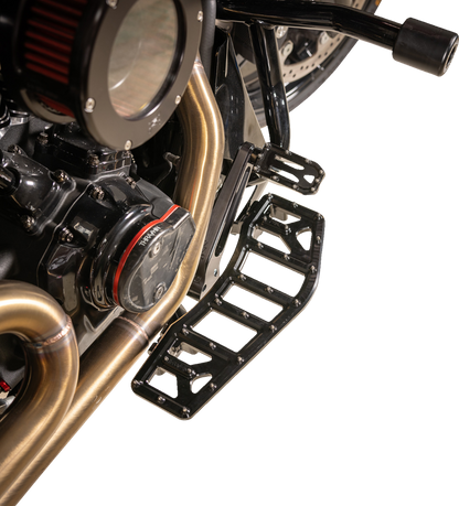 Thrashin Aggressor Driver Black Floorboards for 1984-2025 Harley Touring Softail