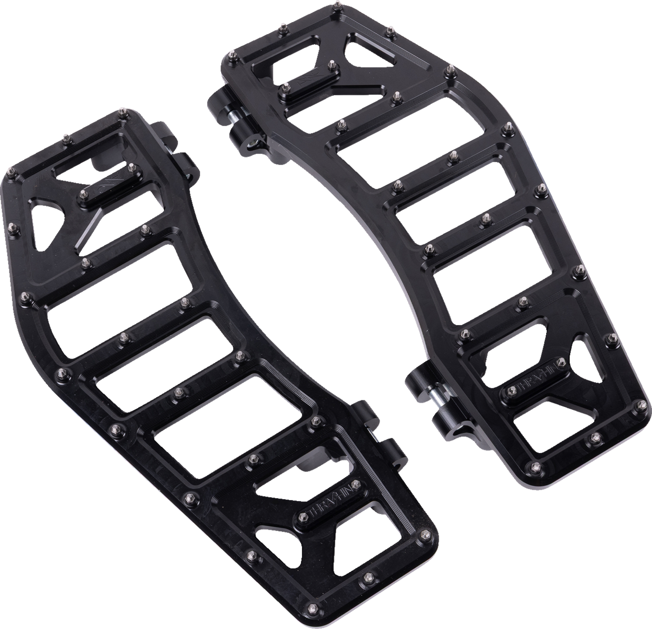 Thrashin Aggressor Driver Black Floorboards for 1984-2025 Harley Touring Softail