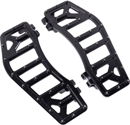 Thrashin Aggressor Driver Black Floorboards for 1984-2025 Harley Touring Softail