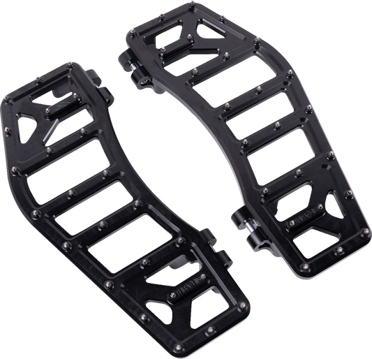 Thrashin Aggressor Driver Black Floorboards for 1984-2025 Harley Touring Softail