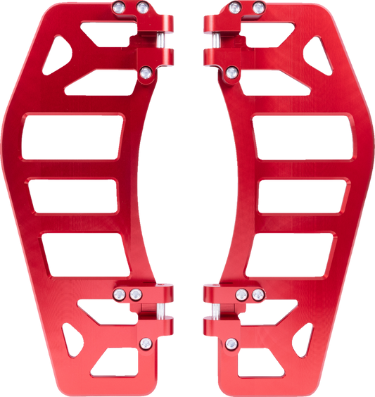 Thrashin Aggressor Driver Red Floorboards for 1984-2025 Harley Touring Softail