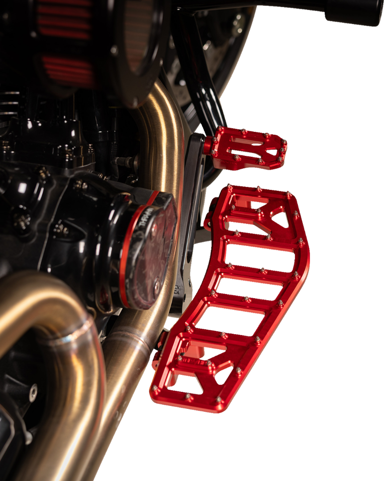Thrashin Aggressor Driver Red Floorboards for 1984-2025 Harley Touring Softail