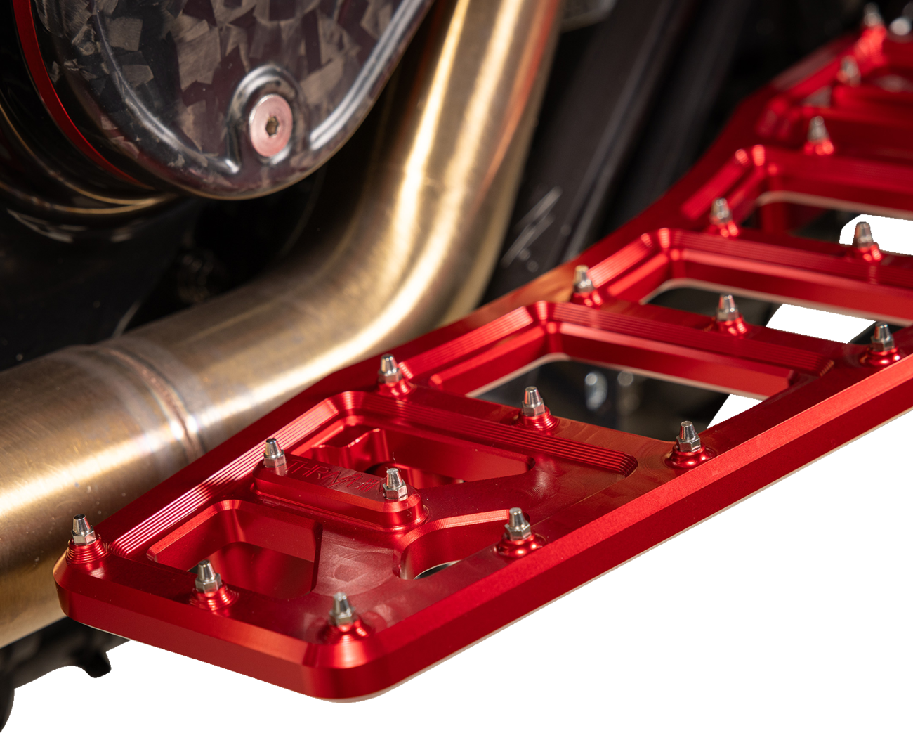 Thrashin Aggressor Driver Red Floorboards for 1984-2025 Harley Touring Softail