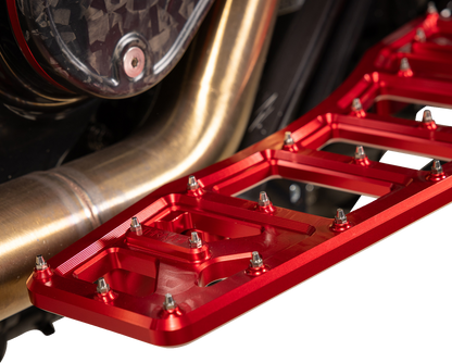 Thrashin Aggressor Driver Red Floorboards for 1984-2025 Harley Touring Softail