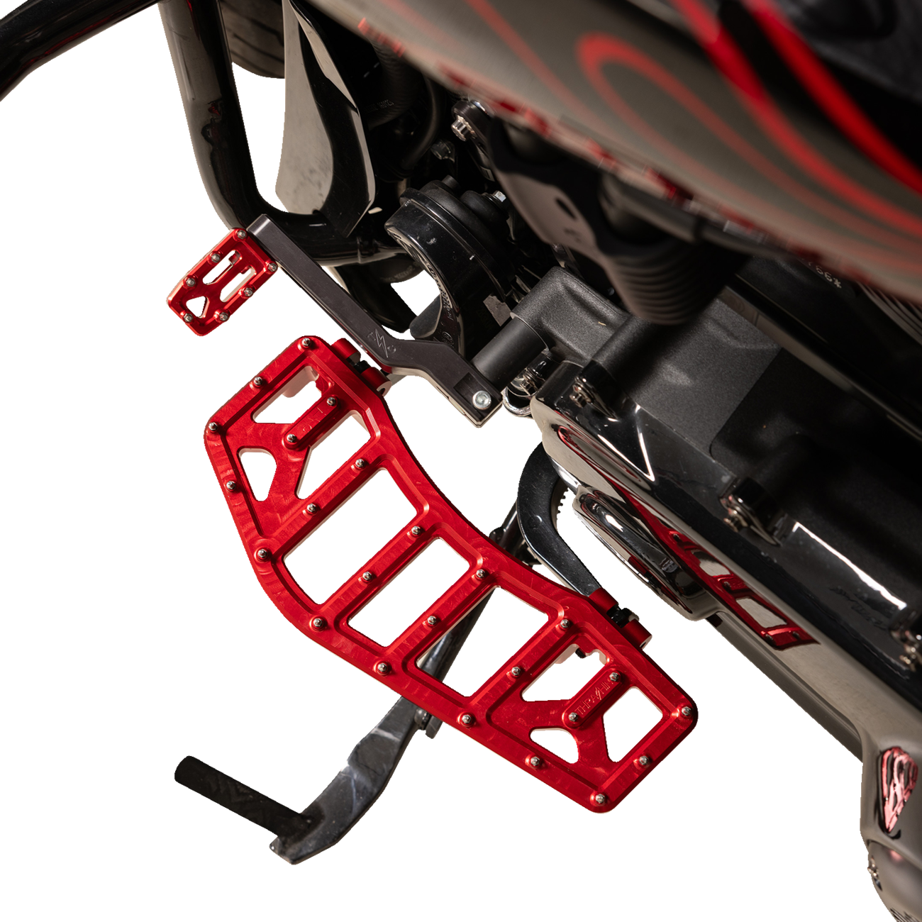 Thrashin Aggressor Driver Red Floorboards for 1984-2025 Harley Touring Softail