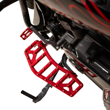 Thrashin Aggressor Driver Red Floorboards for 1984-2025 Harley Touring Softail