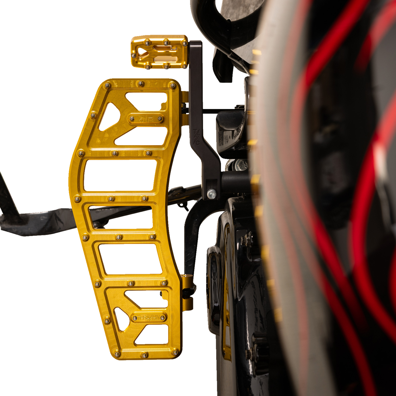 Thrashin Aggressor Driver Gold Floorboards for 1984-2025 Harley Touring Softail