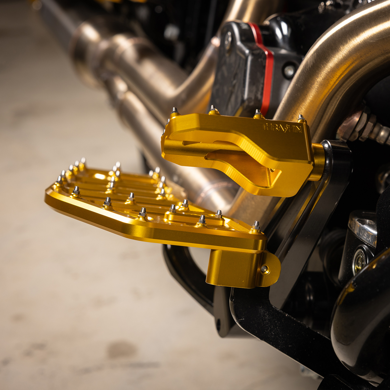 Thrashin Aggressor Driver Gold Floorboards for 1984-2025 Harley Touring Softail