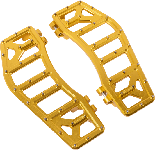 Thrashin Aggressor Driver Gold Floorboards for 1984-2025 Harley Touring Softail