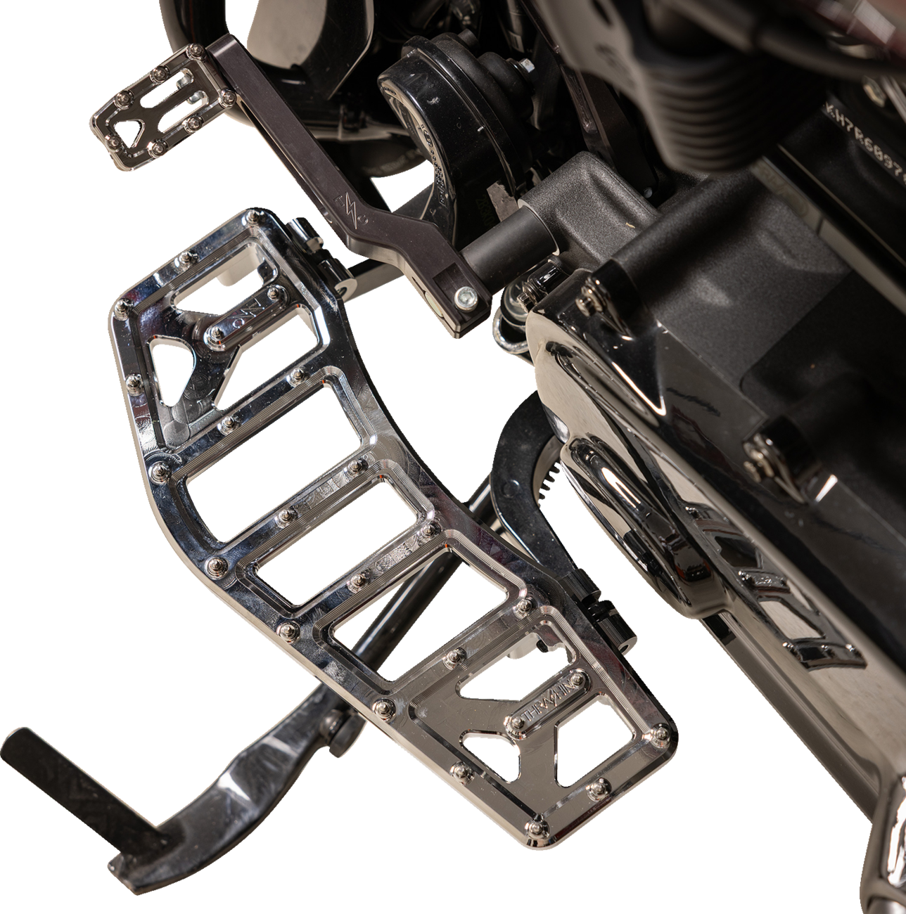 Thrashin Aggressor Driver Chrome Floorboards for 1984-25 Harley Touring Softail