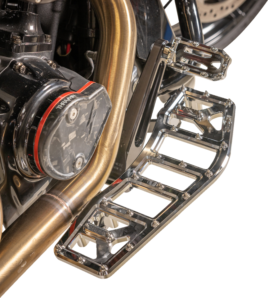 Thrashin Aggressor Driver Chrome Floorboards for 1984-25 Harley Touring Softail