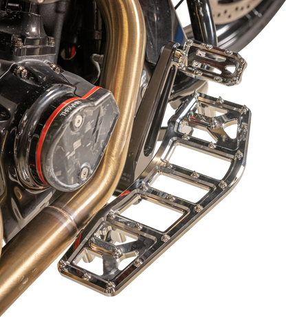 Thrashin Aggressor Driver Chrome Floorboards for 1984-25 Harley Touring Softail