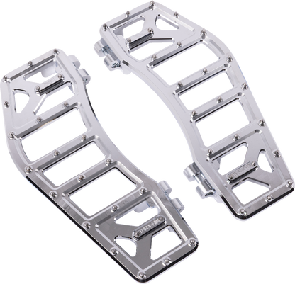 Thrashin Aggressor Driver Chrome Floorboards for 1984-25 Harley Touring Softail