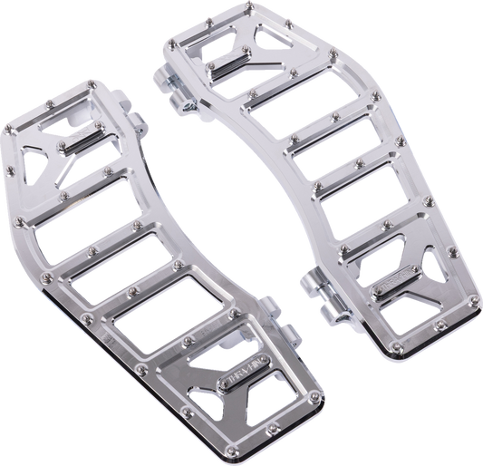 Thrashin Aggressor Driver Chrome Floorboards for 1984-25 Harley Touring Softail