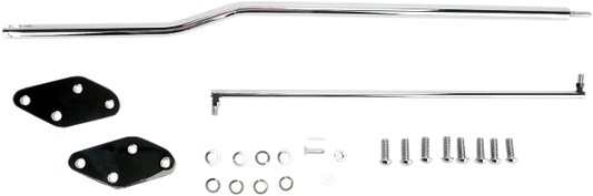 Drag Specialties Chrome +2" Forward Control Extension Kit for 91-17 Harley Dyna
