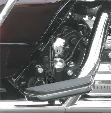 La Choppers Black Passenger Floorboard Tall Comfort Kit for 93-07 Harley Touring