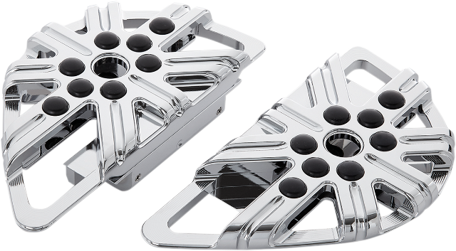 Arlen Ness Chrome 10 Gauge Passenger Floorboards 1980-2024 Harley Dyna Touring