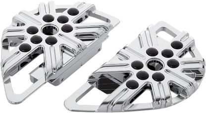 Arlen Ness Chrome 10 Gauge Passenger Floorboards 1980-2024 Harley Dyna Touring