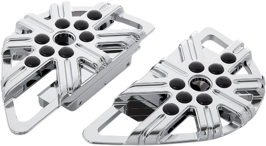 Arlen Ness Chrome 10 Gauge Passenger Floorboards 1980-2024 Harley Dyna Touring