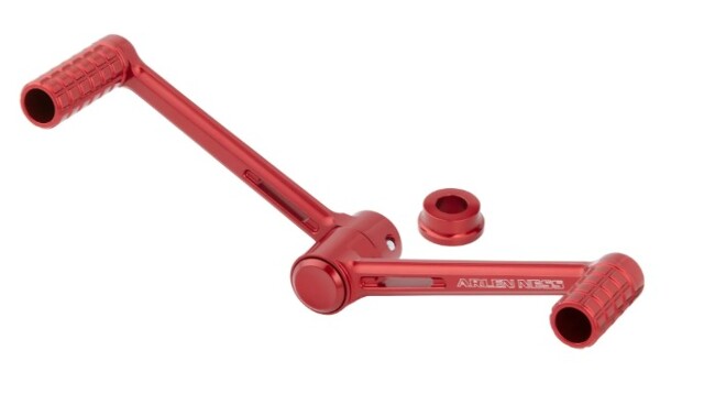 Arlen Ness Speedliner Red Heel Toe Foot Control Kit for 00-26 Harley Road Glide