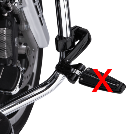Ciro Engine Guard 4" Extended Highway Peg 1.25" Mounting Clamp Kit for Harley