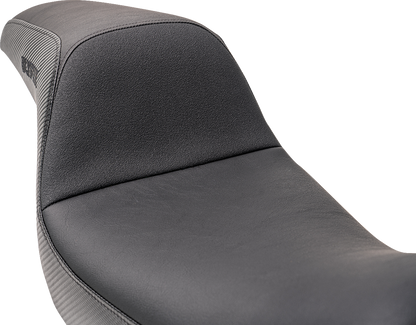 Slyfox Drifter Carbon Fiber Slipstop Lumbar Seat fits 1996-2003 Harley Dyna FXD