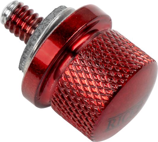Rickrak Custom Red Stainless Steel 1/4-20 Seat Bolt for 1986-2024 Harley