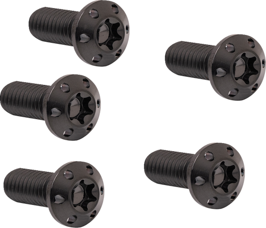 Arlen Ness Black Front 5/16"-18 x 7/8" Hub-Mount Brake Rotor Bolt Kit Harley