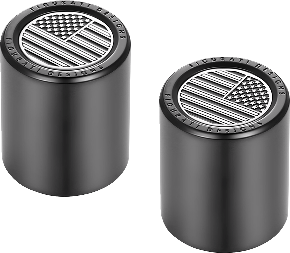 Figurati Designs American Flag Short Magnetic Docking Hardware Covers for Harley