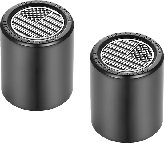 Figurati Designs American Flag Short Magnetic Docking Hardware Covers for Harley