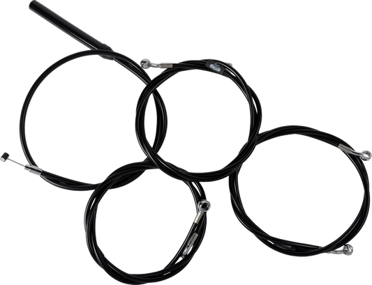 La Choppers Complete Stock Handlebar Black Cable Kit for 2023-26 Harley Touring