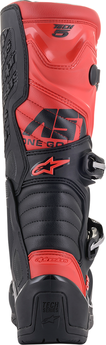 Alpinestars Tech 5 Mens Black Red Motorcycle Riding Dirt Bike Racing Boots MX