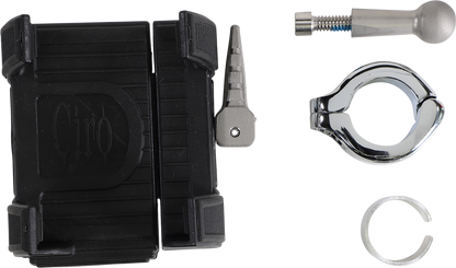 Ciro Chrome Smartphone GPS Holder w/ Handlebar Ball Mount for Harley Davidson