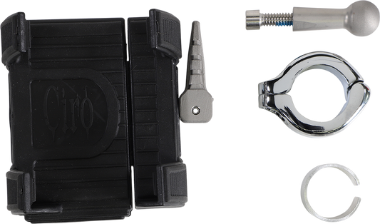 Ciro Chrome Smartphone GPS Holder w/ Handlebar Ball Mount for Harley Davidson