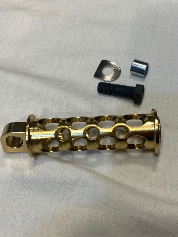 JT's Cycles Genuine Once Fired .50 Cal BMG Brass Kick Starter Pedal 29-84 Harley