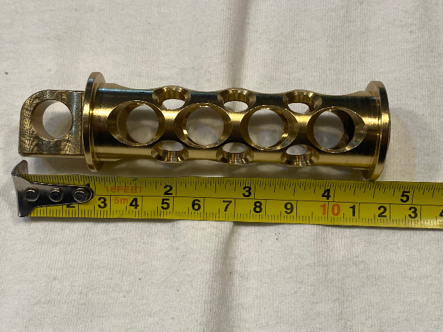 JT's Cycles Genuine Once Fired .50 Cal BMG Brass Kick Starter Pedal 29-84 Harley