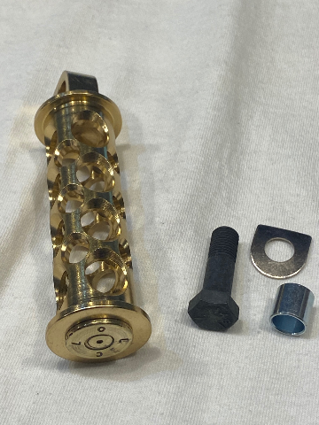JT's Cycles Genuine Once Fired .50 Cal BMG Brass Kick Starter Pedal 29-84 Harley