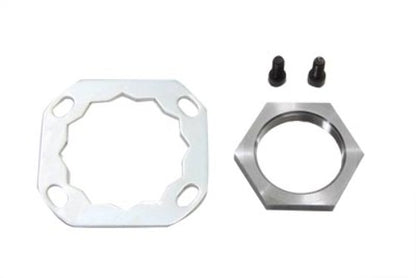 Vtwin 6 Speed Pulley & Lock Nut Kit fits 2006-2017 Harley Touring FLST FXST FXD
