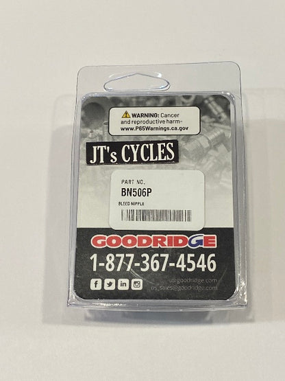 Goodridge 3/8"-24 Steel Front/Rear Brake Bleeder Nipple for 1977-2017 Harley