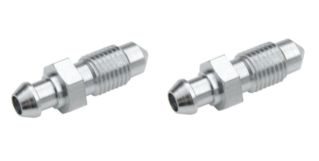 Goodridge 2 Steel Front/Rear Brake 3/8"-24 Bleeder Nipples for 1977-2017 Harley