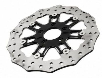 Arlen Ness Single Black Front 7 Valve Brake Rotor 2006-17 Harley Touring Softail