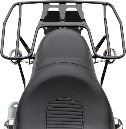 Cobra Black Wrap Around Detachable Luggage Rack 91-17 Harley Dyna FXDL FXDI