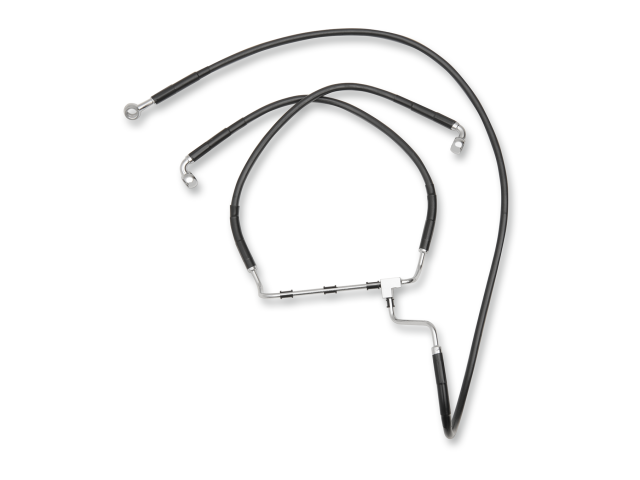 Drag specialties Black Vinyl Standard +6 Brake Line fits 14-19 Harley Touring
