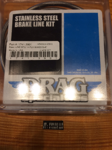 Drag Specialties Stainless Steel Upper +6 ABS Brake Line 2014-22 Harley Touring