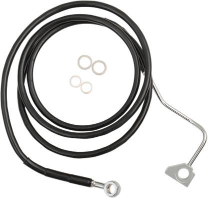 Drag Specialties black vinyl Upper +8 ABS brake line 2014-22 Harley Touring FLHX