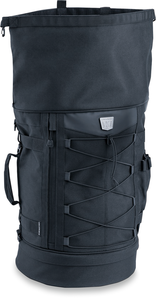Kuryakyn 5282 Black Textile Universal Momentum Freeloader Sissy bar Duffel Bag